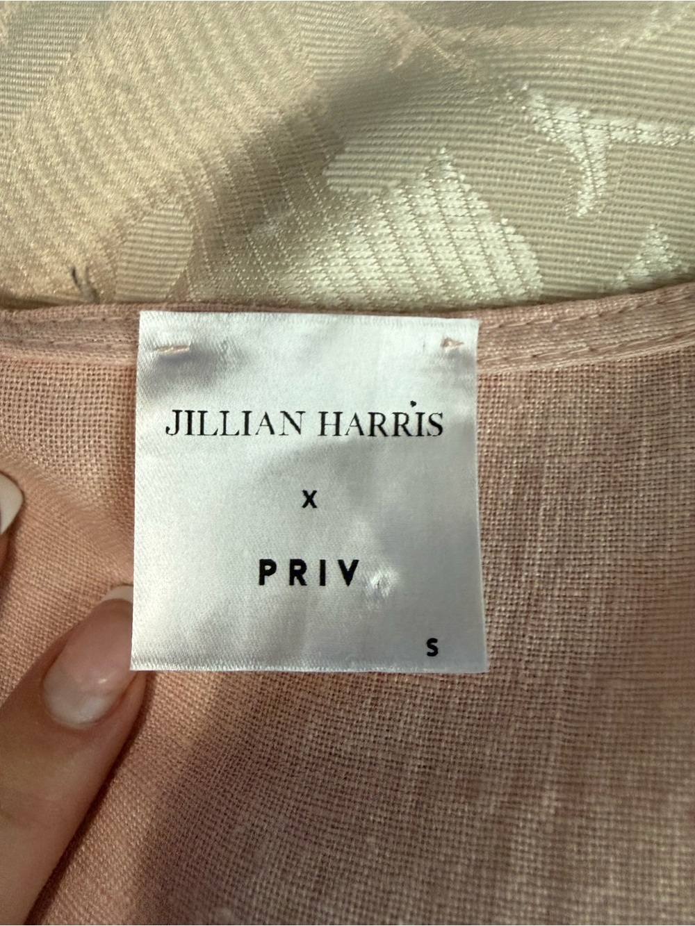 Jillian Harris x PRIV Hampton Pink 100% Linen Made in Italy Babydoll Dress S - Picture 6 of 12
